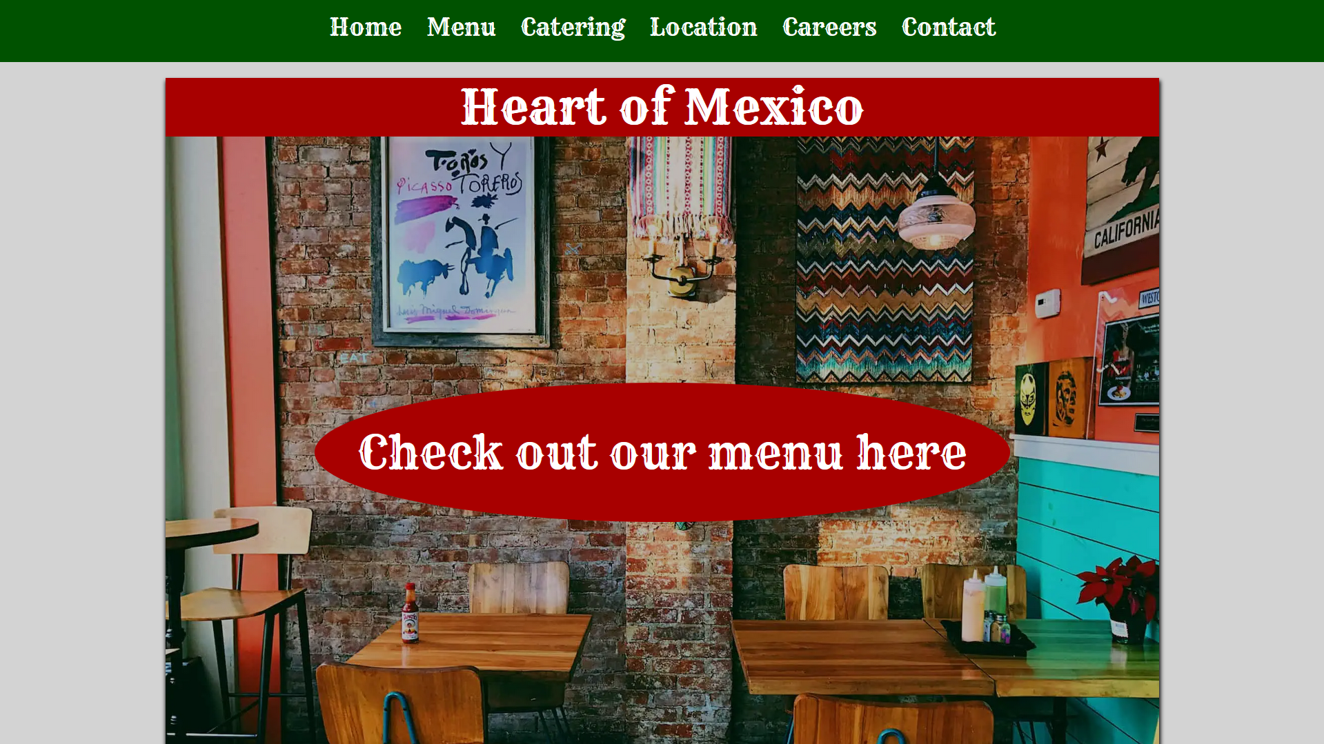 Picture of the MExican restaurant website